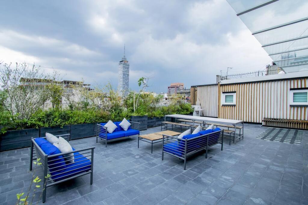 멕시코 시 104 Loft Centro Cdmx Confort 1° Piso Balcon 아파트 외부 사진